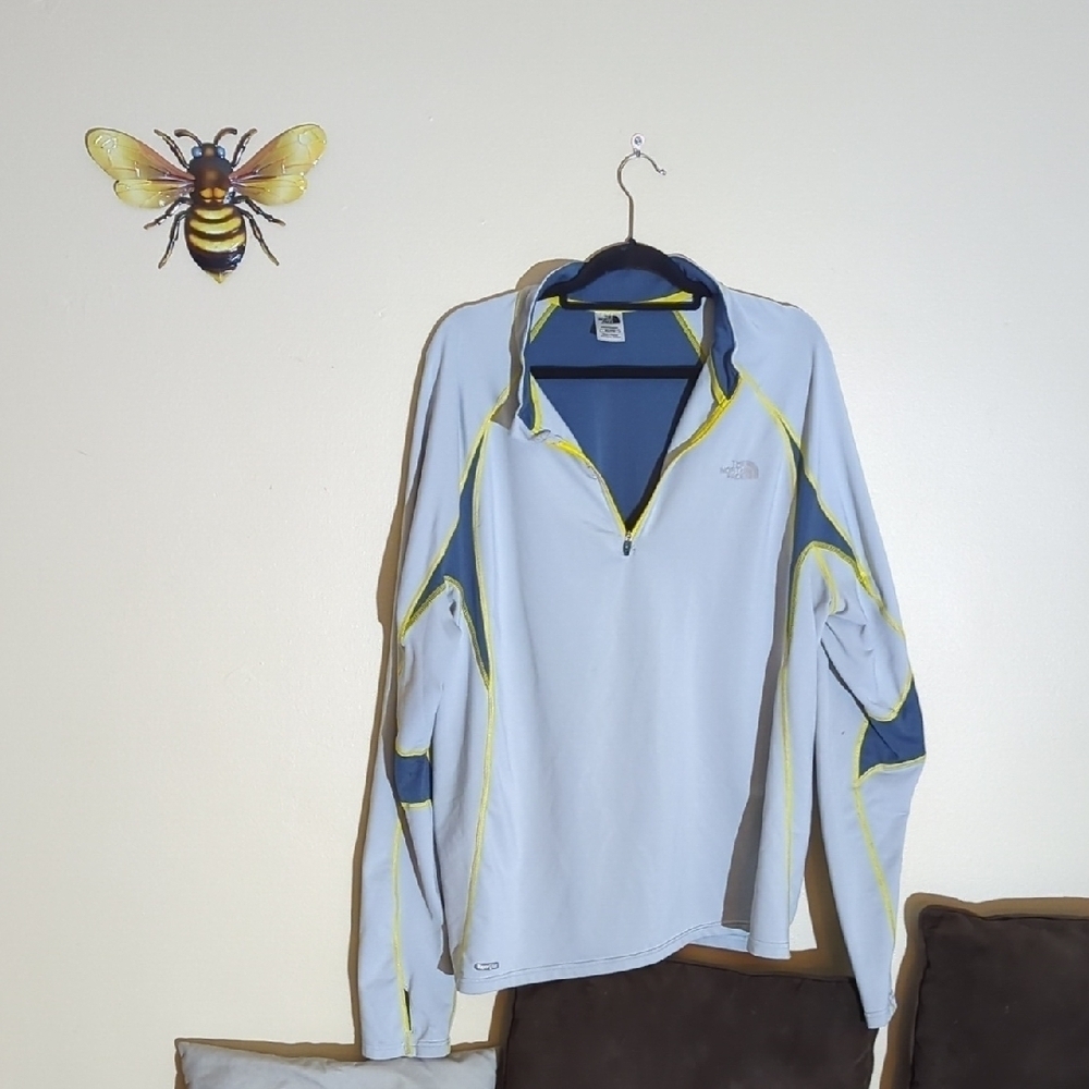 The North Face Blue and Yellow Pullover